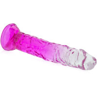 PRUŽNÉ GELOVÉ DILDO 17 cm DVOUBAREVNÝ UMĚLÝ PENIS - 74096908 - 2