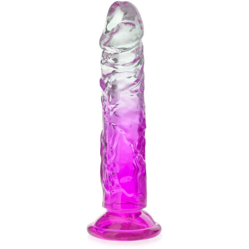 PRUŽNÉ GELOVÉ DILDO 17 cm DVOUBAREVNÝ UMĚLÝ PENIS - 74096908