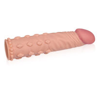 Tělový návlek na penis s výstupky prodlužuje o 5 cm - 74810299 - 3