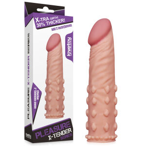Tělový návlek na penis s výstupky prodlužuje o 5 cm - 74810299