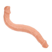 Dvojitý realistický dildo s ohebnou kostrou, 38 cm, tělové barvy - 73256620 - 4