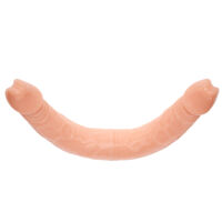 Dvojitý realistický dildo s ohebnou kostrou, 38 cm, tělové barvy - 73256620 - 5