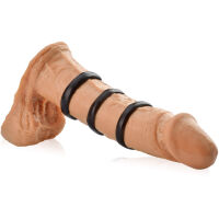 SADA TŘÍ GELOVÝCH KROUŽKŮ NA PENIS - ELASTICKÉ RINGY S RŮZNÝMI PRŮMĚRY - 74838169 - 2