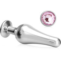 ANÁLNÍ KOLÍK Z NEREZOVÉ OCELI PLUG S KAMÍNKEM  – 76883863 - 2