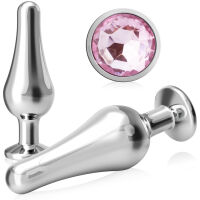 ANÁLNÍ KOLÍK Z NEREZOVÉ OCELI PLUG S KAMÍNKEM  – 76883863 - 3