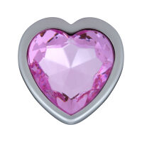 Ocelový anální kolík s růžovým diamantem 8,2 cm - 70040525 - 4