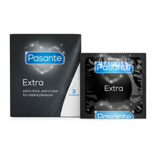 Pasante Extra silné kondomy s extra lubrikantem 3 ks - 74547577