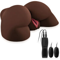 PEVNÝ ZADEČEK A VAGÍNA DÍVKY TMAVÉ PLETI MASTURBÁTOR S VIBRACEMI  - 77986174 - 3