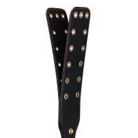 Rebellion dvojitá kožená packa BDSM s ozdobnými nýtky 38 cm - 75976761 - 6