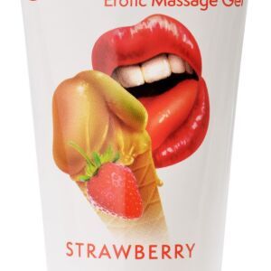 LICK IT STRAWBERRY 50 ml AROMATIZOVANÝ MASÁŽNÍ GEL NA CELÉ TĚLO JAHODOVÝ - 73501136