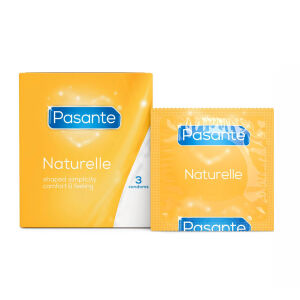 Pasante Naturelle klasické kondomy s rezervoárem 3 ks - 74016489