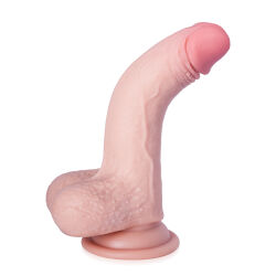 Realistické dildo flexibilní umělý penis 18 cm - 71303651