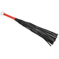 PEVNÝ KOŽENÝ BDSM BIČÍK  S KOVOVÝM KROUŽKEM 68 cm - 79127177 - 2