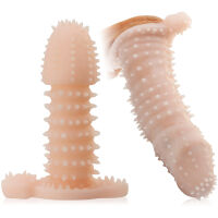 NÁVLEK NA PENIS 100% ELASTICKÁ TENKÁ NÁSADA S HROTY CYBERSKIN  – 70905177 - 3