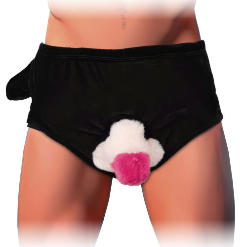 Kalhotky s plyšovým nafukovacím penisem vtipný dárek - 78361430