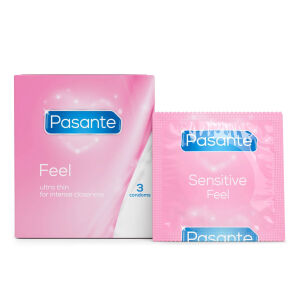 Pasante Feel tenké kondomy se zásobníkem 3 ks - 77120183