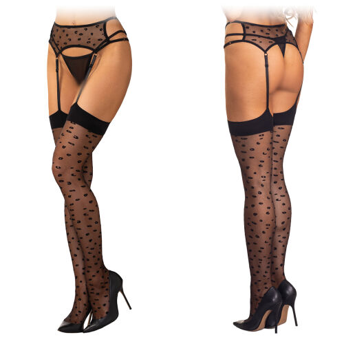 Obsessive Isinne punčochy s vestavěným pásem S/M/L - 71700838