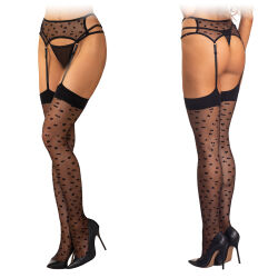 Obsessive Isinne punčochy s vestavěným pásem S/M/L - 71700838