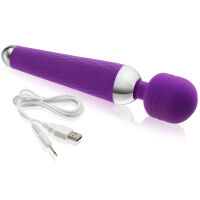 SILIKONOVÝ MASAŽÉR - VIBRÁTOR 10 PROGRAMŮ - PODSVÍCENÍ  LED - 52798176 - 2