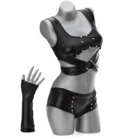 SADA EROTICKÉHO PRÁDLA S EFEKTEM VET SKIN + ŠORTKY S RUKAVIČKAMI - 79274870 - 2