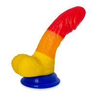 Duha dildo 14 cm umělý penis pride friendly LGBT - 72241371 - 2