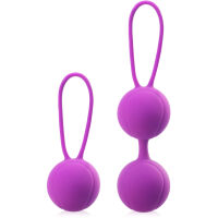 SADA K PROCVIČOVÁNÍ SVALŮ PÁNEVNÍHO DNA 3 VIBRAČNÍ VENUŠINY KULIČKY FIALOVÁ BARVA– 70546632 - 4