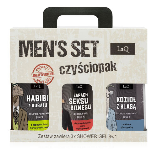 LAQ sada 3 sprchových gelů pro muže 3x500 ml - 79698032