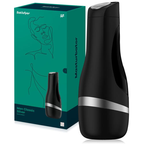 SATISFYER MEN CLASSIC - MASTURBÁTOR KE STIMULACI CELÉHO PENISU S CYBER VLOŽKOU A SACÍM EFEKTEM - 79585720