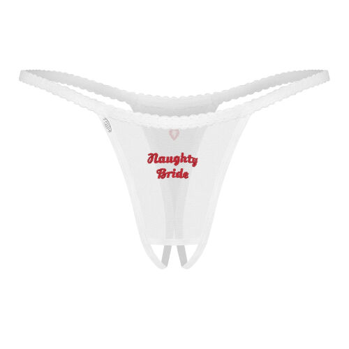 Obsessive Weddya Bride tanga s otevřeným rozkrokem svatební spodní prádlo - 72431464