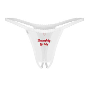 Obsessive Weddya Bride tanga s otevřeným rozkrokem svatební spodní prádlo - 72431464