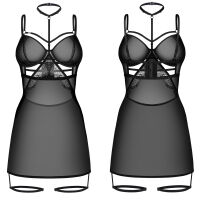 Obsessive Arrowel černé tričko + choker a pásky na stehna - 79170522 - 4