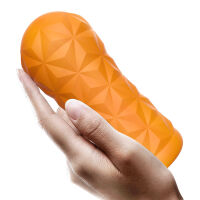 Oranžový mužský masturbátor super stimulace umělá vagína - 77672842 - 5