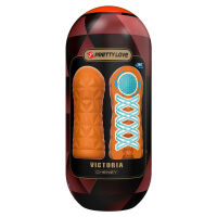 Oranžový mužský masturbátor super stimulace umělá vagína - 77672842 - 2