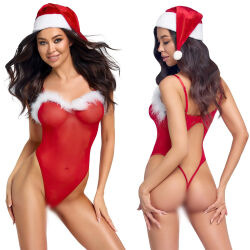 Cottelli červené vánoční body s peříčky a čepicí - 75327006