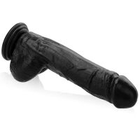 Realistický velký umělý penis 22 cm tlusté dildo černé - 72430634 - 2
