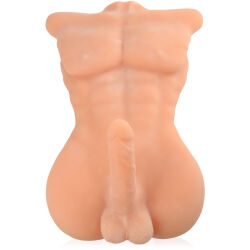 Torzo s velkým penisem a varlaty mužská panenka svalnatý milenec – 76980464