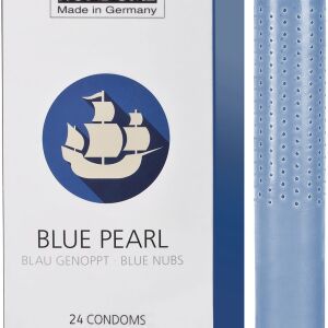 BLUE PEARL - MODRÉ KONDOMY POKRYTÉ STIMULAČNÍMI HRBOLKY 24 KS - 76658474