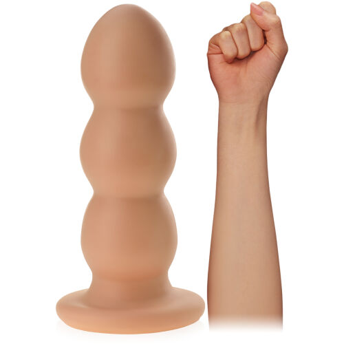 OBROVSKÉ ANÁLNÍ DILDO pr. 9 cm KULIČKOVÝ ANAL PLUG KOLÍK NA PŘÍSAVCE  - 78256989