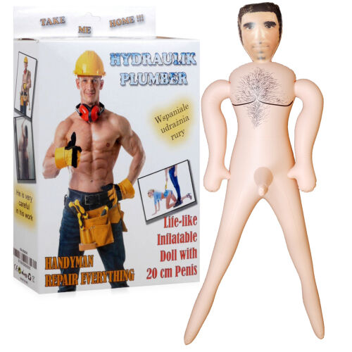 Nafukovací panna lásky Instalátor penis 20 cm - 74303475