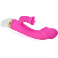 VIBRÁTOR G-SPOT S MRŠTNÝM JAZÝČKEM NA KLITORIS  - 70676791 - 2
