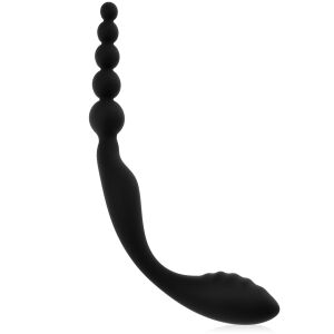 VAGINÁLNĚ-ANÁLNÍ SONDA DVOUSTRANNÉ DILDO G-SPOT S KULIČKAMI - 78358939