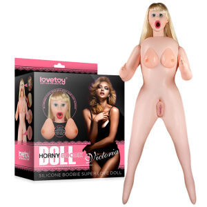 Realistická sex panna blondýnka 152 cm silikonový prsa + 3 otvory - 71247683