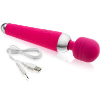 SILIKONOVÝ MASAŽÉR - VIBRÁTOR 10 PROGRAMŮ - PODSVÍCENÍ  LED - 50286566 - 2