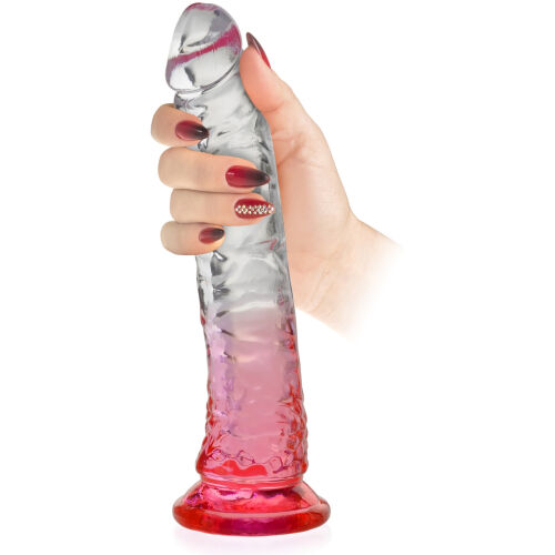 GELOVÉ DILDO ELASTICKÝ PENIS S PŘÍSAVKOU  20 cm - 77363519