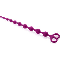 34 cm SILIKONOVÁ ŠŇŮRKA S 10 KULIČKAMI DO VAGÍNY I ANÁL - 55013805 - 2
