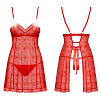 Obsessive Claussica babydoll vánoční erotické prádlo - 78896848 - 6