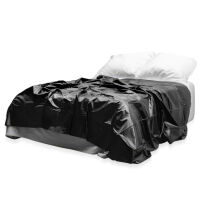 Vodotěsná černá vinylová prostěradla 180 × 220 cm - 73667003 - 5