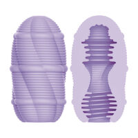 Elastický gelový masturbátor s pruhy pro muže 9 cm - 77700254 - 2