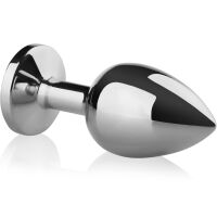 ANÁLNÍ KOLÍK Z NEREZOVÉ OCELI S KŘIŠŤÁLEM STŘÍBRNÝ WDK 8855 - 2