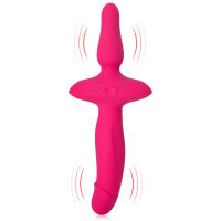 Oboustranný silikonový vibrátor penis anální kolík 100 funkcí - 73656211 - 5